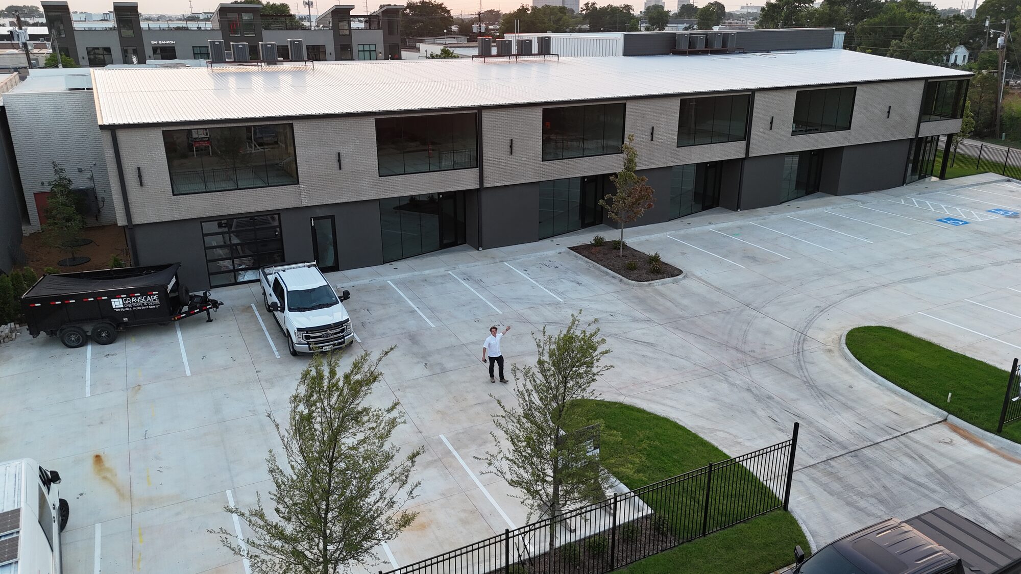 4767 Iberia office/flex building — completed second-floor finish-out, Dallas Design District TX